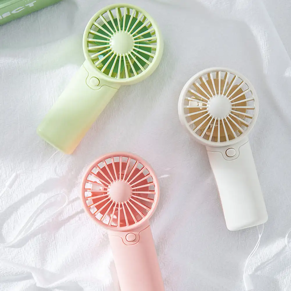 1Pc Mini Portable Fan Lightweight Handheld Pocket Fan USB Charging Operated Cooling Fans for Office Outdoor Travel Camping