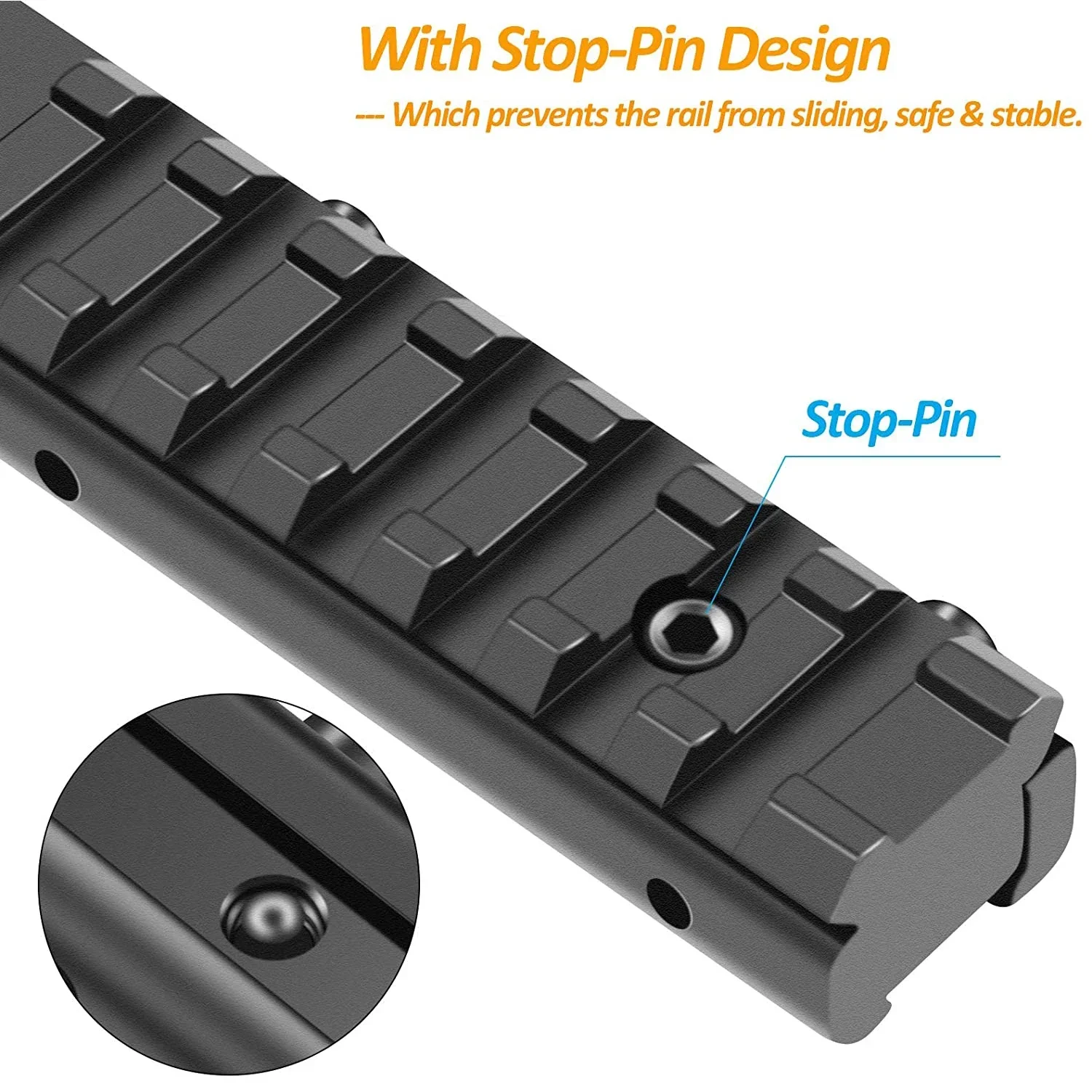 11mm Dovetail auf 21mm Picatinny Schienenadapter, Niedrigprofil-Zielfernrohrhalterung, Erhöhungsbasis für Jagdwaffen-Zubehör – Detail 5