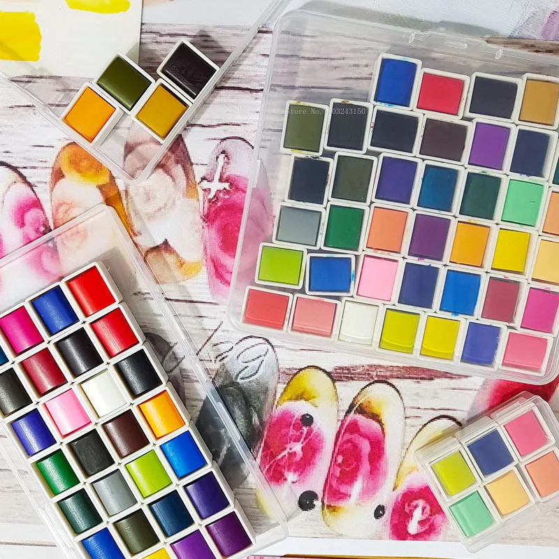 42 Color 2ml Solid Color Watercolor Pigment Set Artist's Art