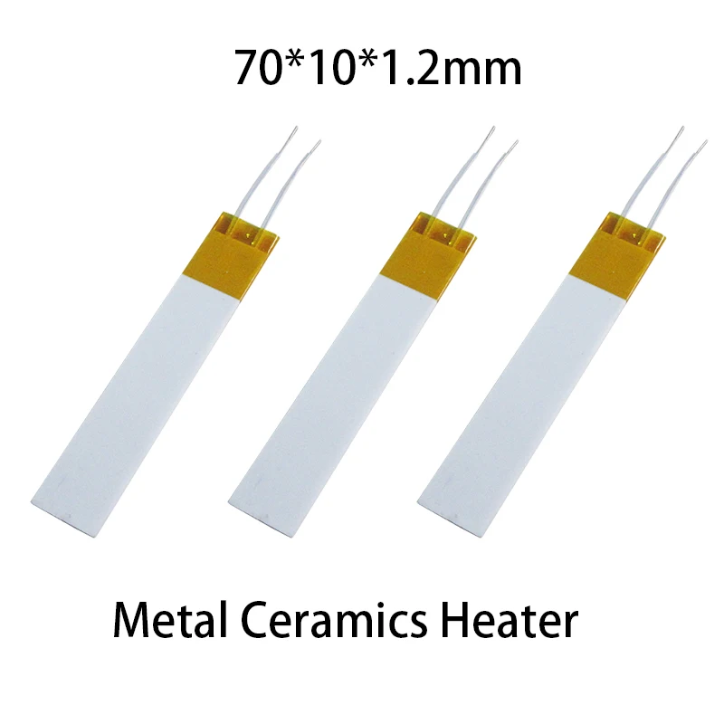 70*10*1.2mm 5V/12V/24V/110V/220V 250W/300W 12Ohm High Temperature HTCC Alumina PTC Heat Plate Board MCH Metal Ceramics Heater