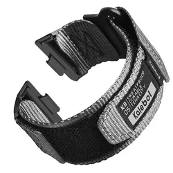 Tactical Nylon Outdoor Sport Strap Replacement Bracelet for Mi Band 9 Pro (Grey)
