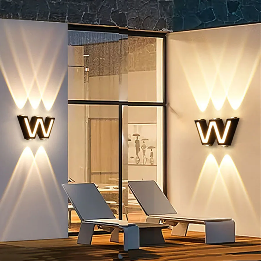 

Thrisdar Modern 12W Outdoor Waterproof LED Wall Lamp Up&Down Villa Aisle Corridor Balcony Porch Light Exterior Wall Light