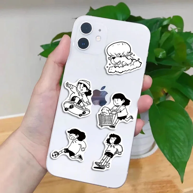 Creative Cartoon Cure Girl and Her Puppy Cute Laptop Suitcase Diy Decoration 50 pcs Personalized Stickers