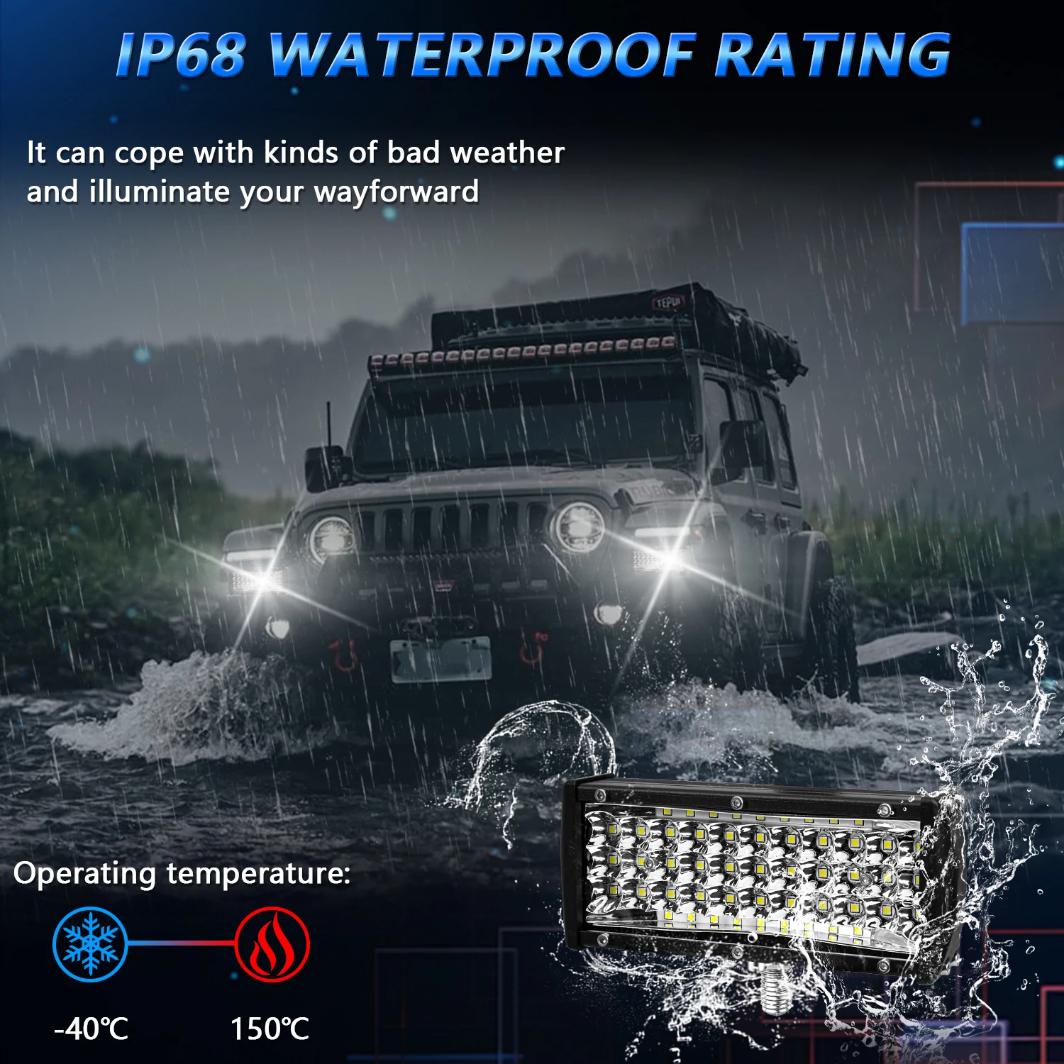 4/7inch Led Headlight for Car Work Light Lamp Long Range Led 4x4 Accessories Of