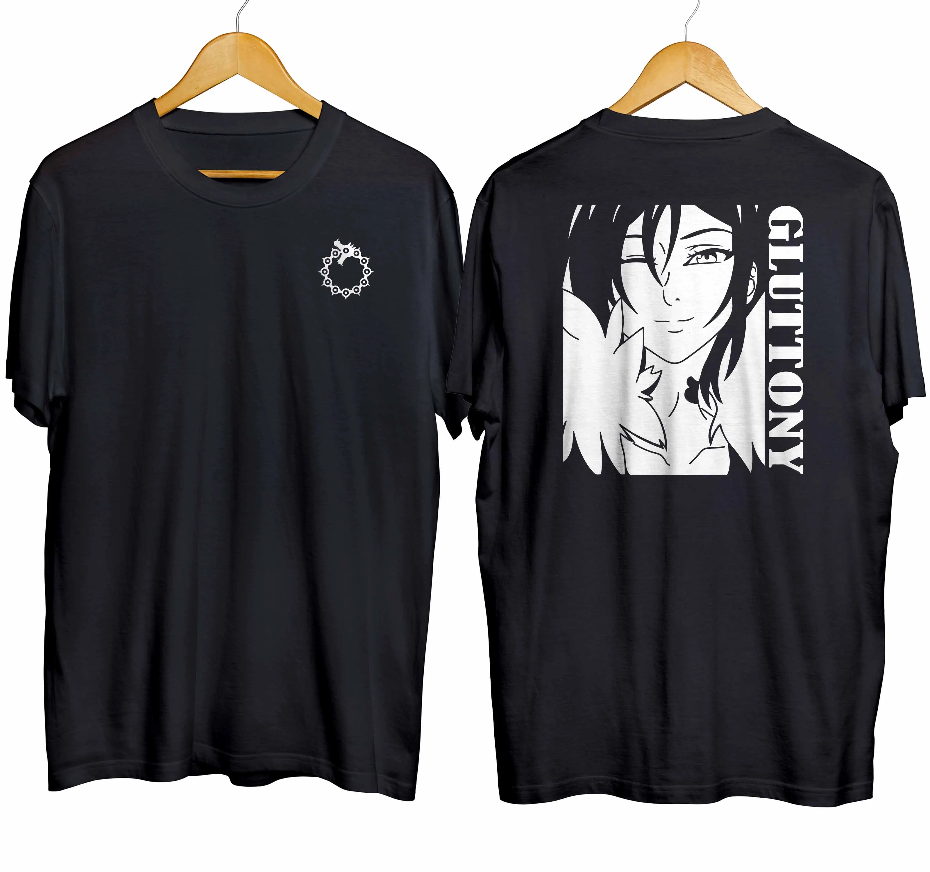 

Футболки distro anime MERLIN GLUTONI-SEVEN, 100% хлопок, чесаный 30s
