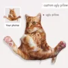 Personalized 3D Dog/Cat Animals Ugly Pillow,Custom Portrait Photo Pillow,Pet Memorial Cushion Creative Gift Sofa Throw Pillow 4