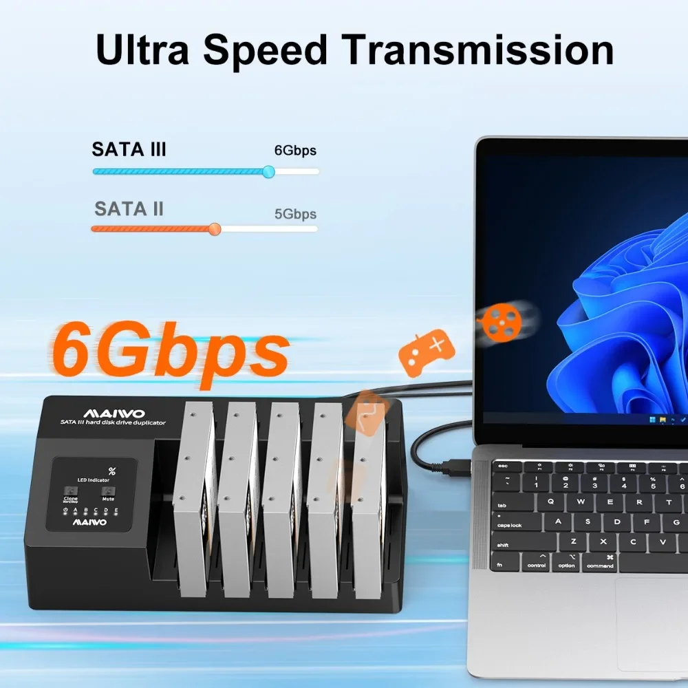 MAIWO 5  SATA HDD SSD  ̽, SATA3  C Ÿ ϵ ̺ Ŭ, ǽ Ŭ , 110TB Ȯ, 2.5 ġ, 3.5 ġ