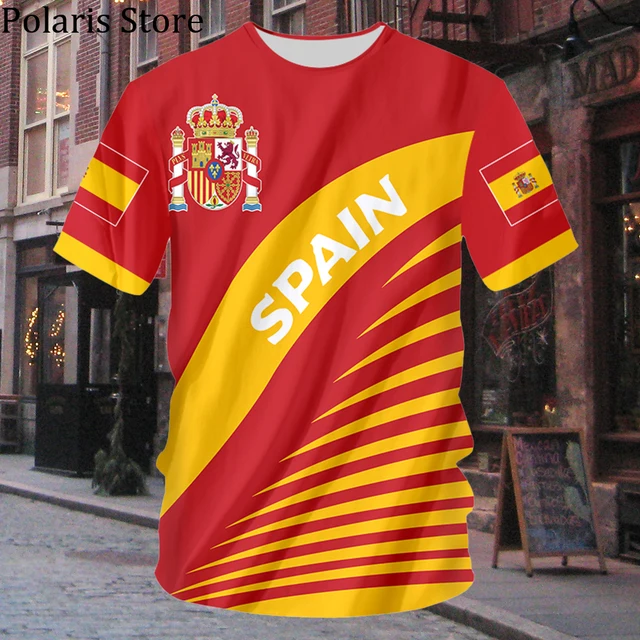 Camiseta con emblema nacional de España, ropa de ciclismo, camisetas de  baloncesto y fútbol, Reino de España - AliExpress
