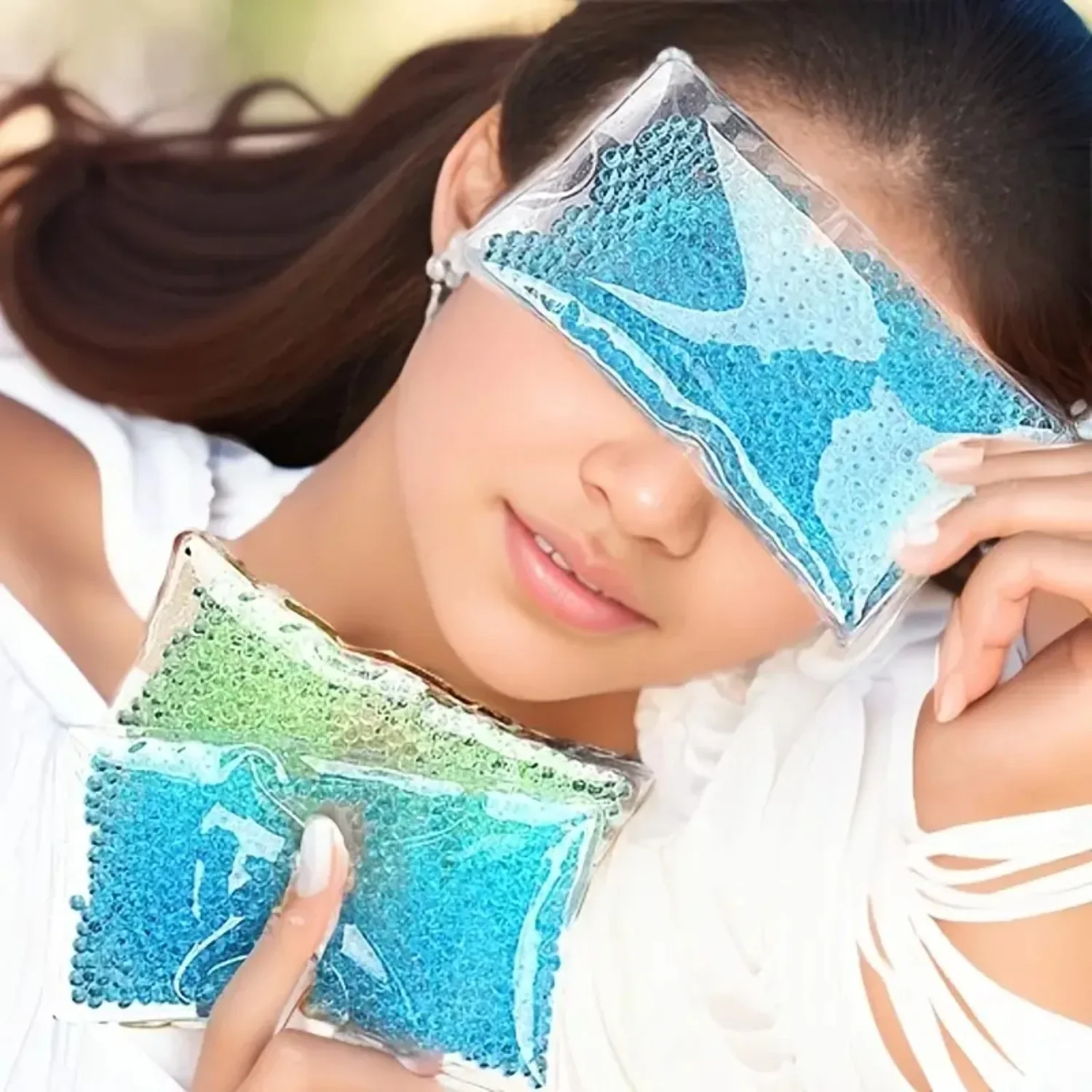 Gel Ice Packs for Injuries Reusable Soft & Flexible Hot & Cold Compress Soothing Aid for Sprains Strains Soreness