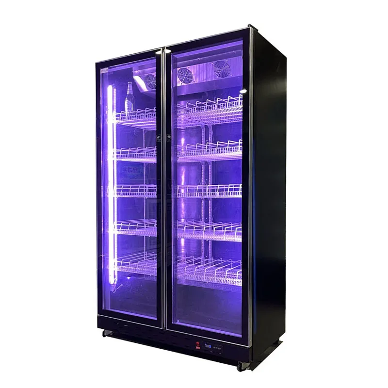 Supermarket Commercial Upright Drink Beverage Display Showcase Refrigerator Chiller Cooler 2 units, 3 doors, 200 x 120 x 60 cm - Image 4