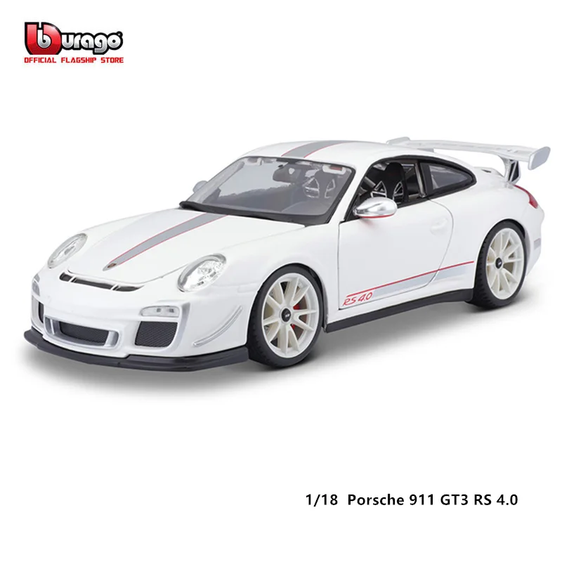 Bburago 1:18 Scale Porsche 911 GT3 RS 4.0 Alloy Luxury Vehicle