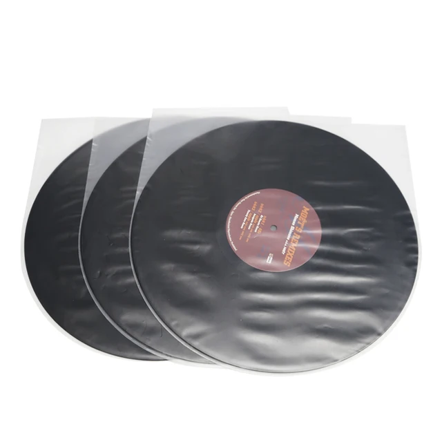 50 Buste Per Vinili Da 12 Pollici - Custodie Antistatiche Semi-Trasparenti Per Dischi In Vinile, Protezione Da Graffi E Polvere