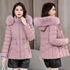 Winter 2024 New Down Jacket Women Parkas Fashion High-Quality Warm Cotton Padded Coat Ladies Short Overcoat Hooded Overwear Tops 1