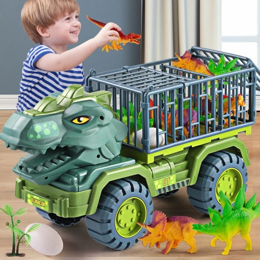 

Dinosaur Transport Car Dinosaur Engineering Vehicle Carrier Truck Toy Indominus Rex Jurassic World Dinosaurs Toys Gifts for Kids