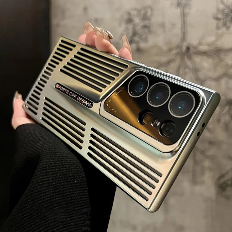 Luxury Breathable Cooling Titanium Shockproof Bumper Case