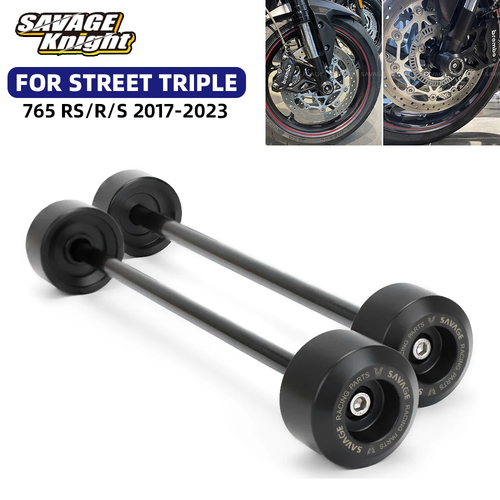 Per Street Triple 765 Rs/S/R Asse Ruota Forcella Crash Slider Protector 765Rs 765S 765R Accessori Moto Axle Crash Protector