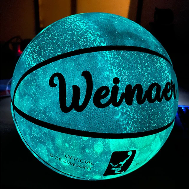 Ballon de basket-ball phosphorescent, taille normale 7, streetball hygroté,  lumineux, cadeau de jeu de nuit - AliExpress