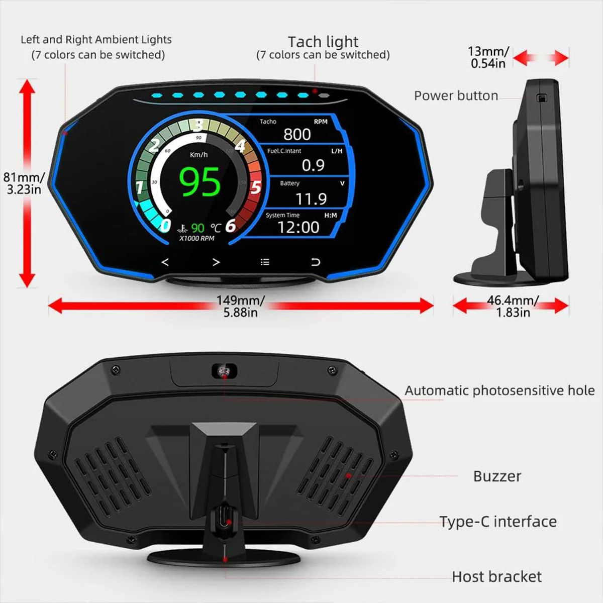 F11  ÷ GPS Obd Hud  ӵ, ڵ ÷