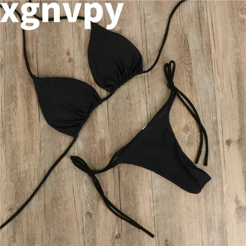 Women Bikini Set Push-up Padded Bra Thong Two Pieces Swimwear