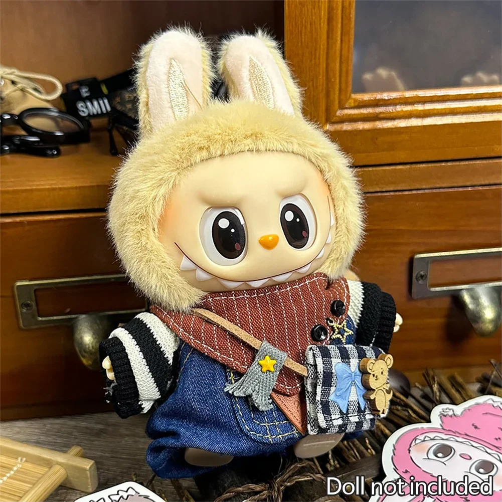 Jolie Robe Pour Poupée Labubu 17cm - Vêtements Mignons Accessoires Mode Pour Poupées En Peluche - Cadeau Idéal Filles Et Garçons