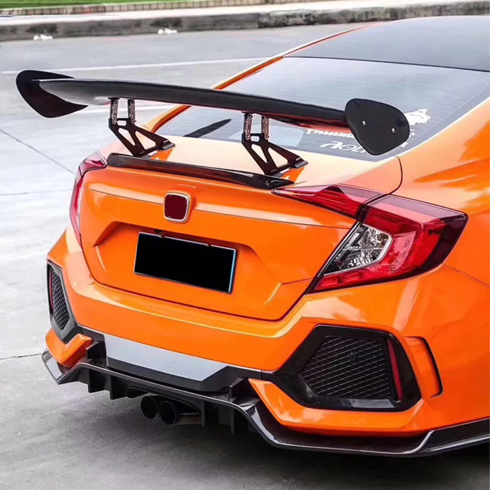 Universal GT Style Rear Spoiler Wing Tail Air Dam For 99% Sedan Body Kit  Decoration Carbon Fiber Racing Car Tuning Accessories