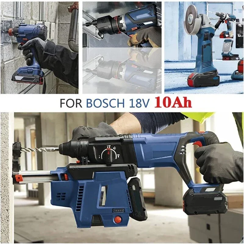 Power Tool Battery 18V 10000mAh Ersatz Batterie f&uuml;r Bosch 18V Professionelle System Cordless Werkzeuge BAT609 BAT618 GBA18V80 21700 Zelle