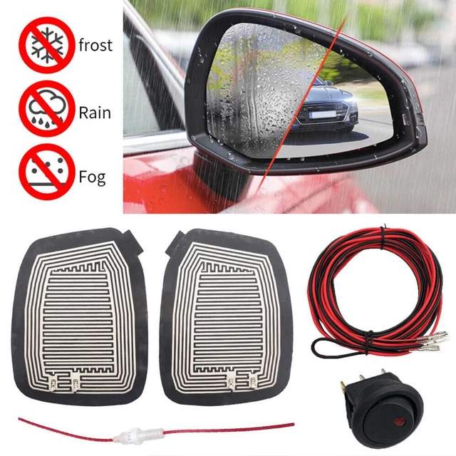 Chauffage universel pour rétroviseur latéral de voiture, dél'offre bueur  auto-adhésif, élimine la pluie et le gel, conduite sûre, coussin  métropolitain, 12V - AliExpress