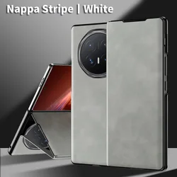 Premium Sleek Nappa Leather Case with Magnetic Flip Cover and Hidden Kickstand for Honor Magic V6 (GRAY)