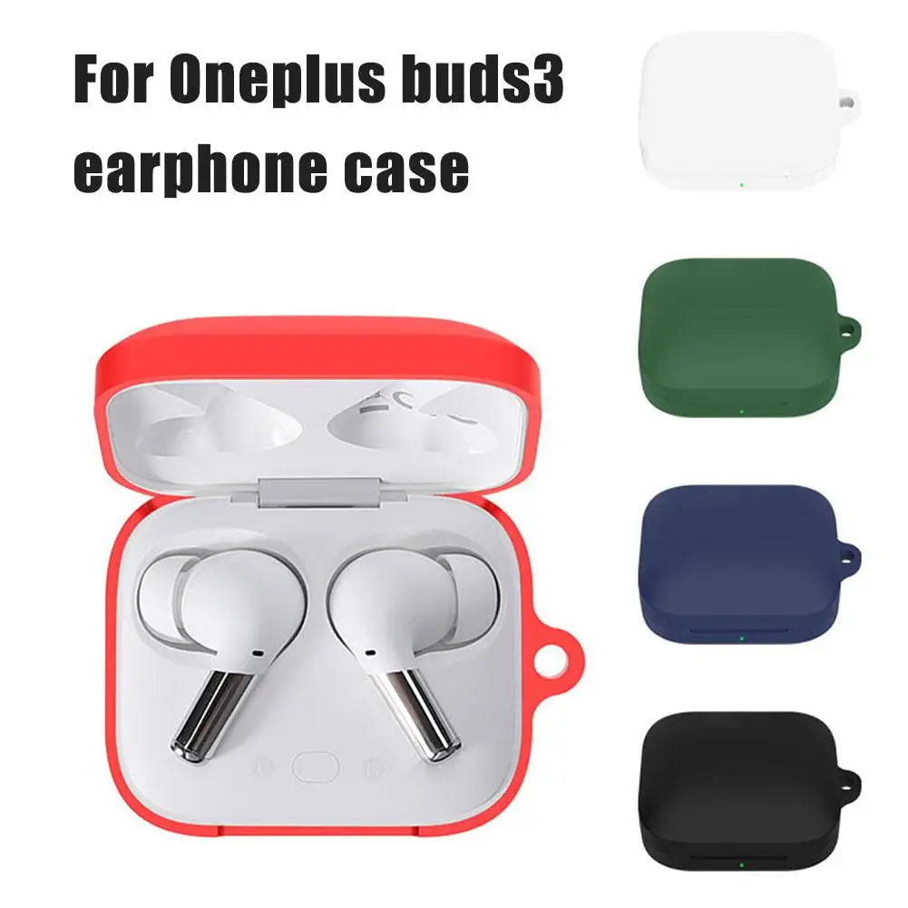 For OnePlus Buds 3 earphone protective case, silicone cover, anti drop and dustproof charging case, earphone case 5Colors disney silicone earphone case with hook for samsung galaxy buds live buds pro wireless bluetooth headphone protective cover