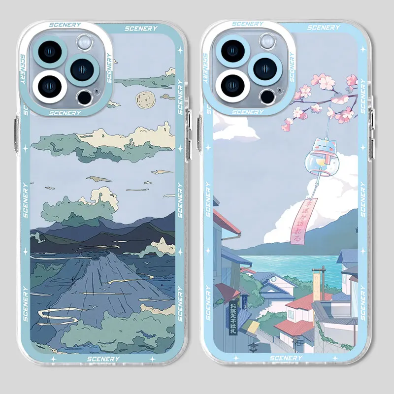 Aesthetic Scenery Clear Soft Phone Case