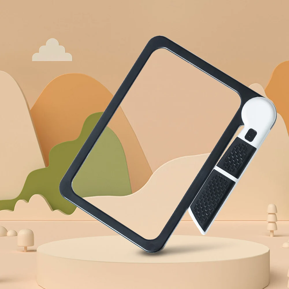 

Foldable Magnifying Light with Gluing Handle Foldable Reading Magnifier 48 LED Lights for Old People Seniors for Books Reading