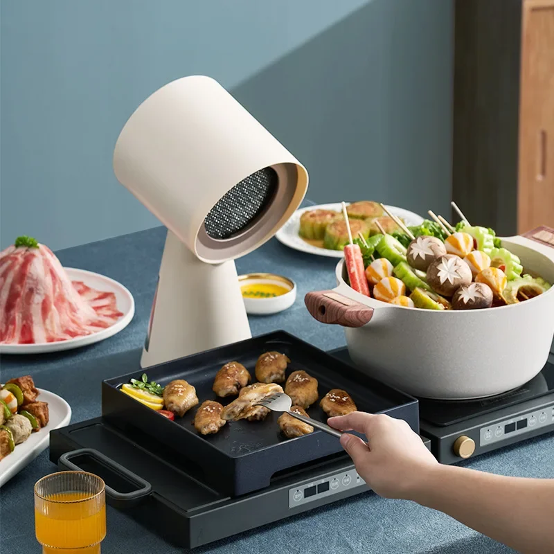 Small Desktop High Air Volume Range Hoods Barbecue Hot Pot Companion Portable Travel Mini Extractor Hood Kitchen Extractor