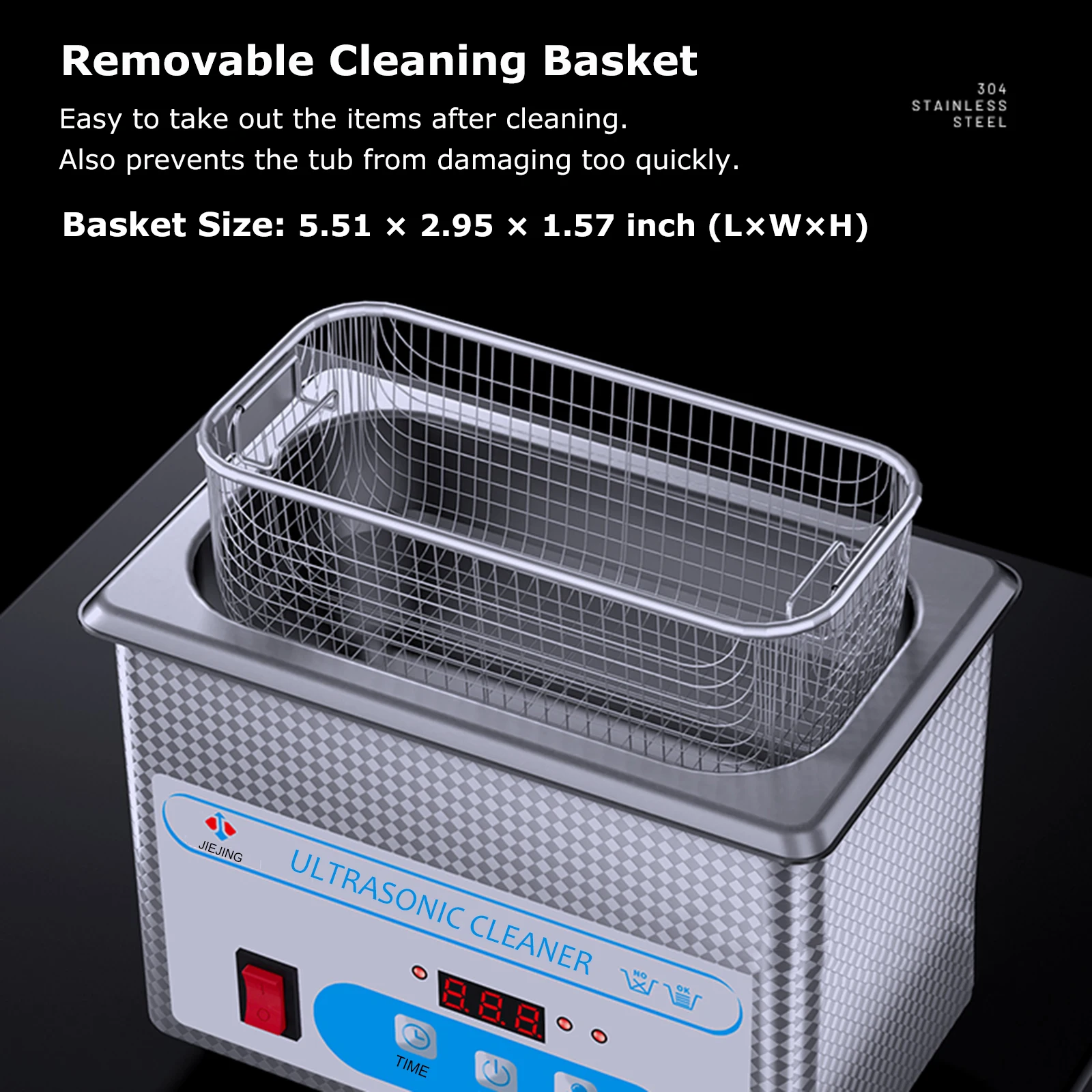 Ultrasonic Cleaner Basket, 2Pcs Stainless Steel Basket for Ultrasonic  Jewelry Cleaner, Jewelry Steam Cleaner Basket Small Parts Washing Basket  for