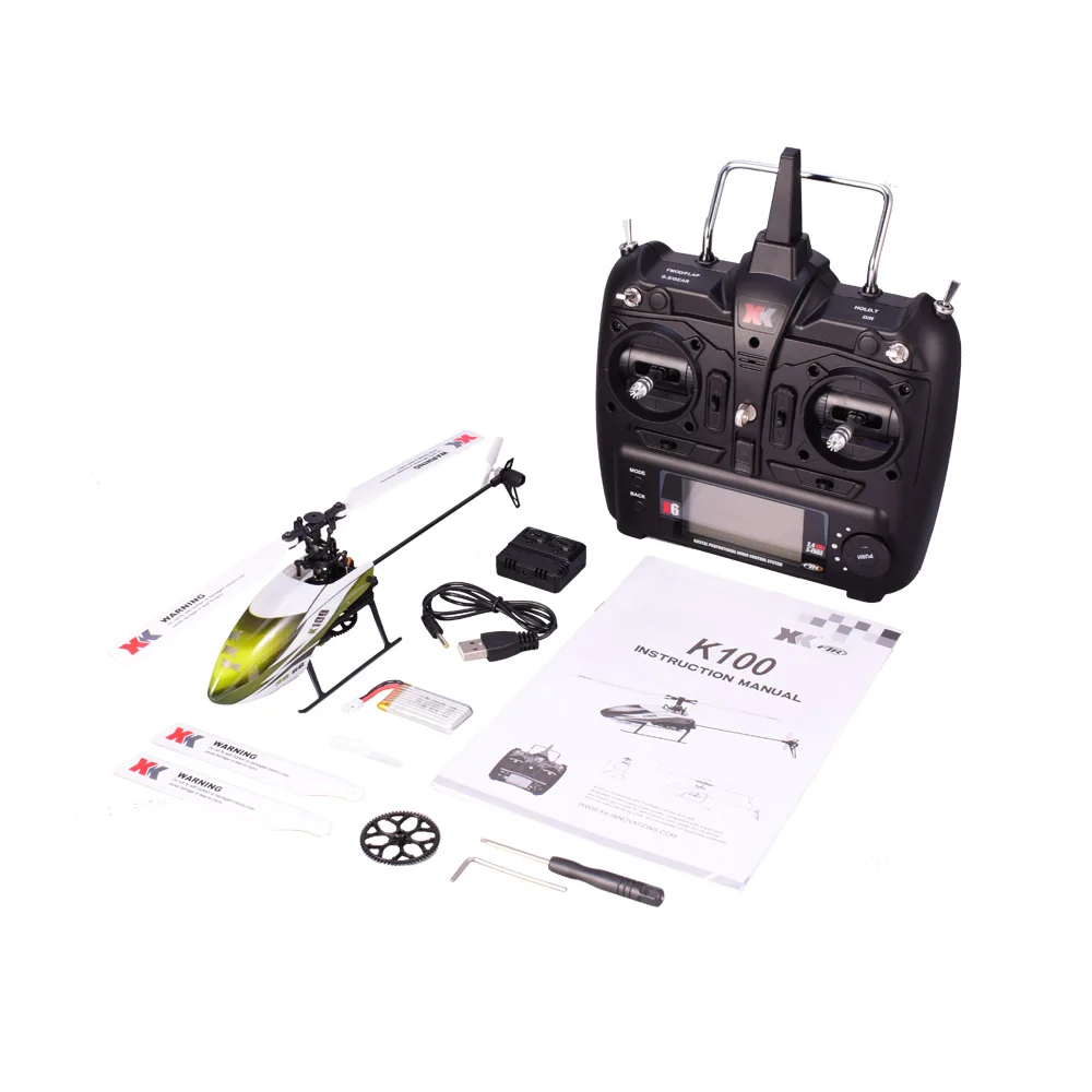 Wltoys 원격 제어 브러시리스 RC 헬리콥터 BNF, 송신기 없음, XK K110, 6CH, 3D 6G 시스템, K100, K120, K123, K124