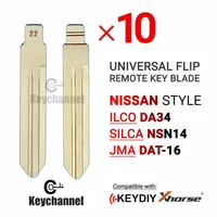10ชิ้นมีดพับสำหรับรถยนต์ NSN14 KD Key BLANK 22 # สำหรับ NISSAN SUNNY Samsung SM3 Almera Primera Z350 X-Tail สำหรับ keydiy xhorse REMOTE 3