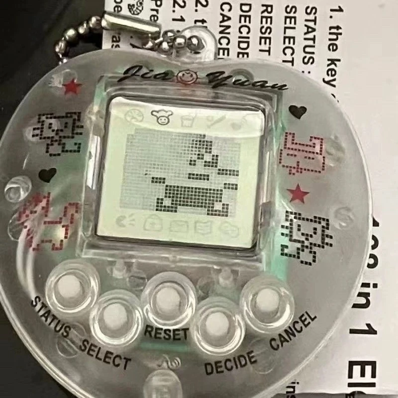 Virtual Pet Tamagotchi Toy Russian German Spanish Polish Electronic Animals Kid Play Game Boy Pixel Pendant Keychain virtual pet keychain