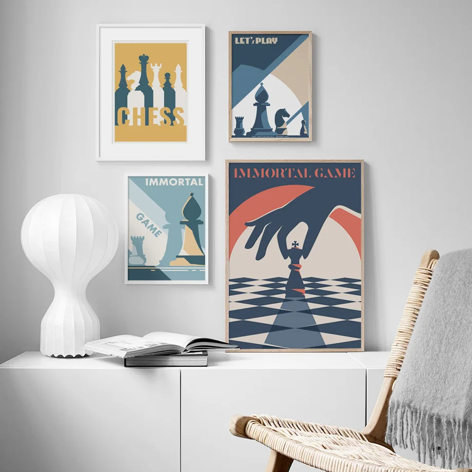 

Chess Immortal CHECKMATE Game Wall Art Canvas Painting Nordic Posters And Prints Modern Wall Pictures For Living Room Home Decor