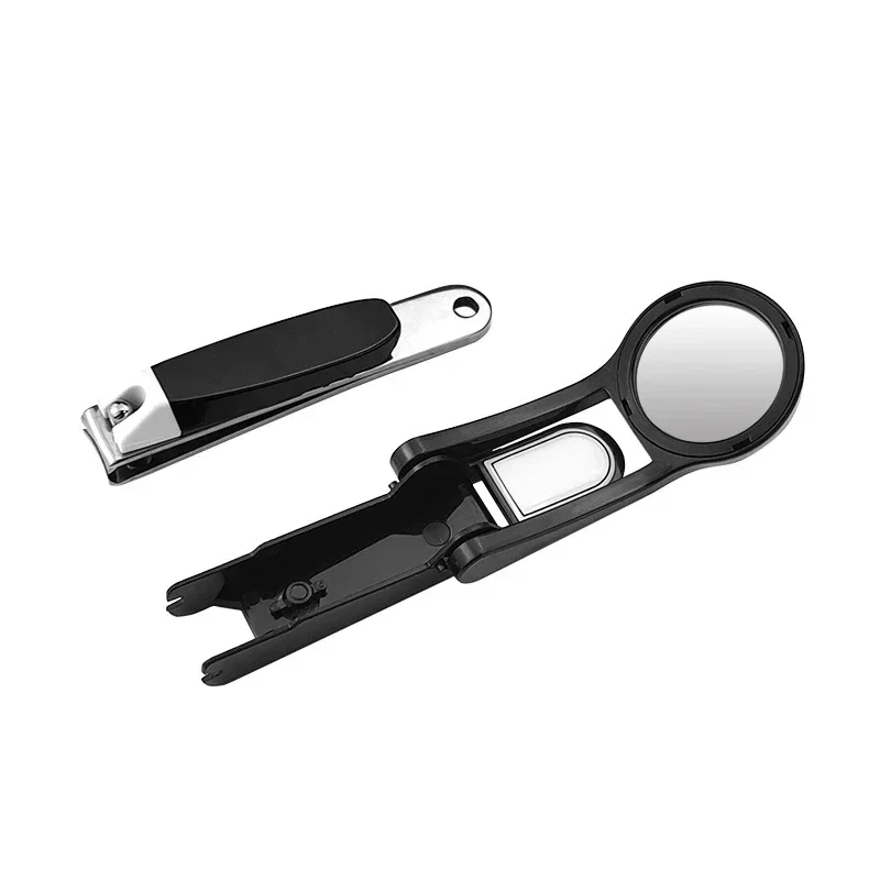 1Pc Nail Clipper with Magnifying Glass for The Elderly Practical Anti-splash Stainless Steel Nail Clipper Beauty Tools Wholesale 3