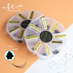 500 Fans Mix length Thin Pointy Base Premade Fans 3D/14D Volume Lash Narrow Stem Cluster Loose Fans Make Up Eyelash Extension