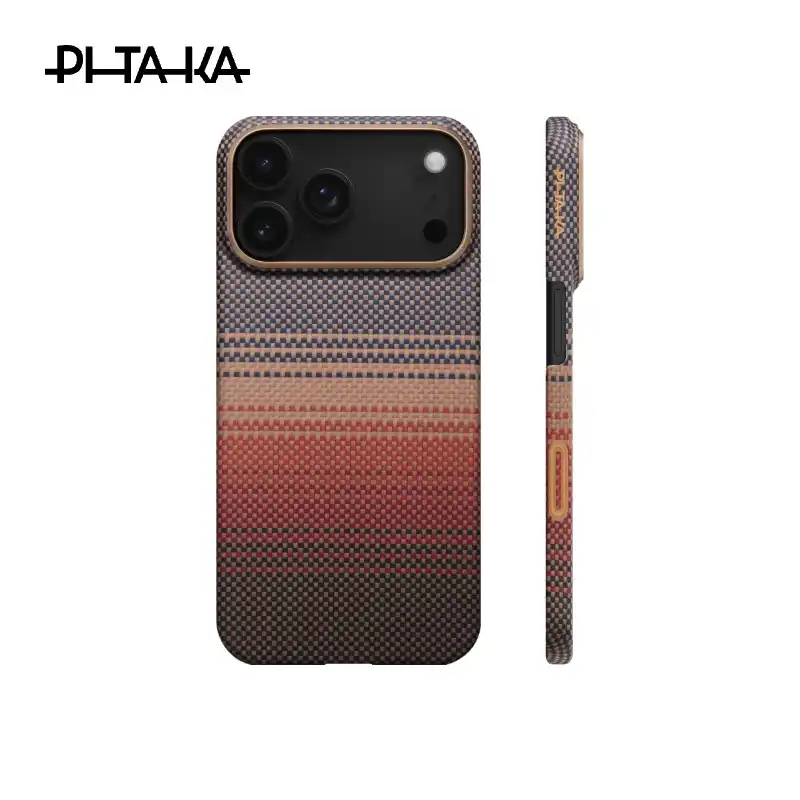 Pitaka Case For iPhone 17 Pro Max Kevlar Wireless Charging Back