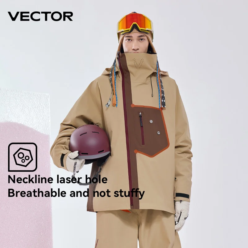 VECTOR Men Women Ski Jacket Winter Warm Windproof Waterproof Outdoor Sports Snowboard Ski Coat Trousers Snow Clothes Women 3