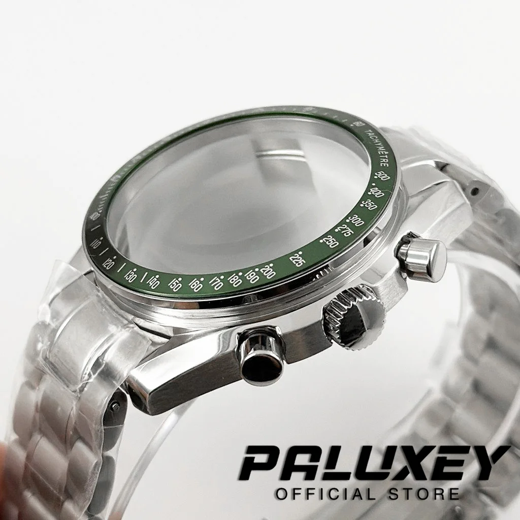 Premium Multifunctional 40mm Speedmaster Watch Case for Quartz Movements - Fits 20mm Strap