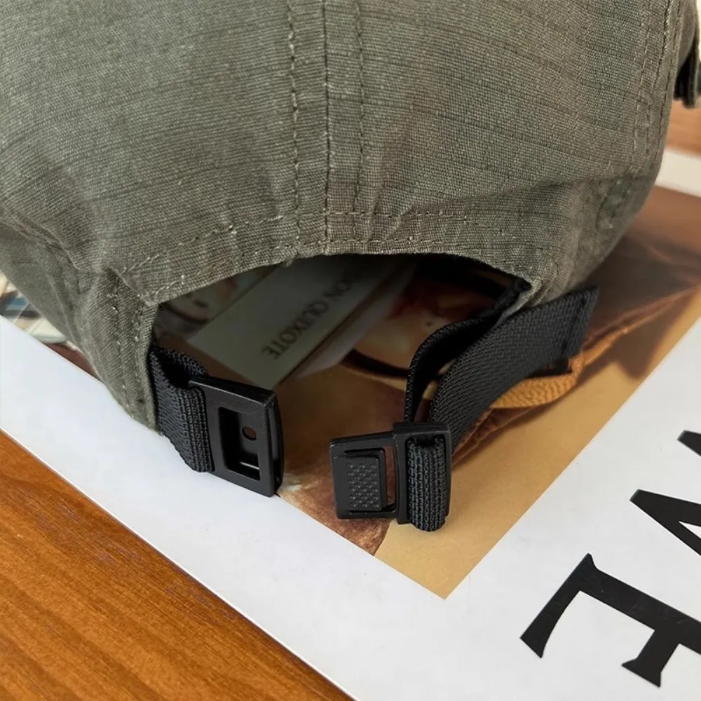 Trucker Style Cotton Baseball Cap Adjustable Soft-top Short-brimmed Caps Low Profile Caps Four Seasons