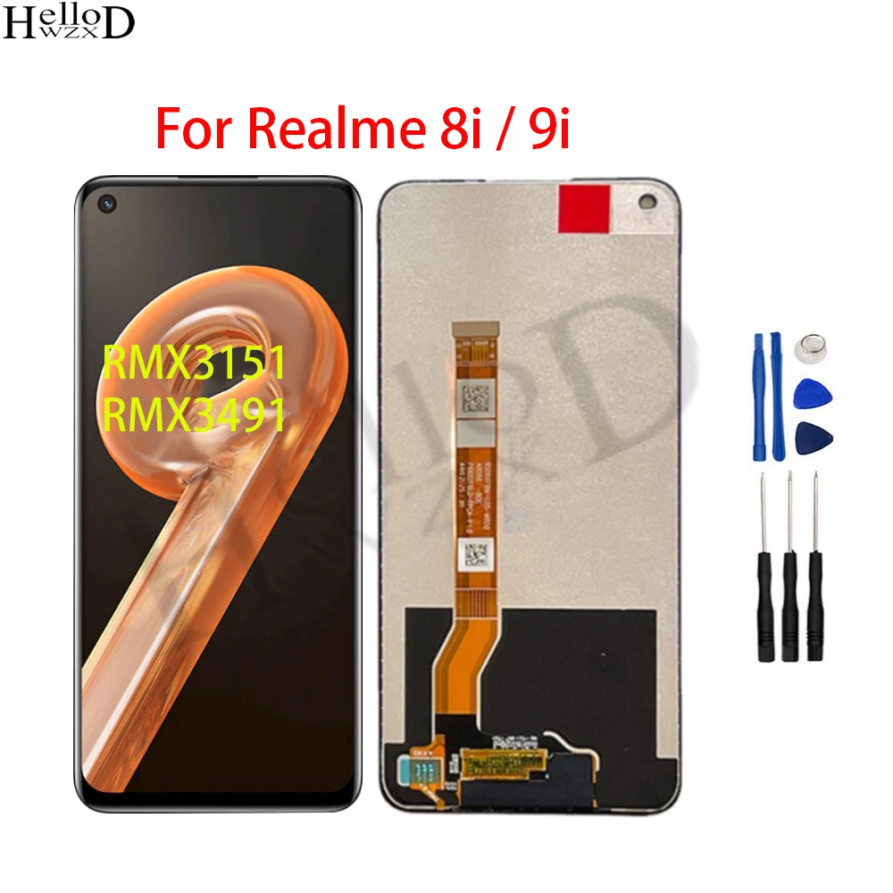 

6.6"For Oppo Realme 8i RMX3151 LCD Display Touch Screen Panel Digitizer For Realme 9i RMX3491 Display LCD Assembly