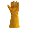 Cowhide Flame-retardant Welding Work Gloves Heat-proof Metal Welding Protector Yellow Gloves Soldering Welding Gloves Tools 5