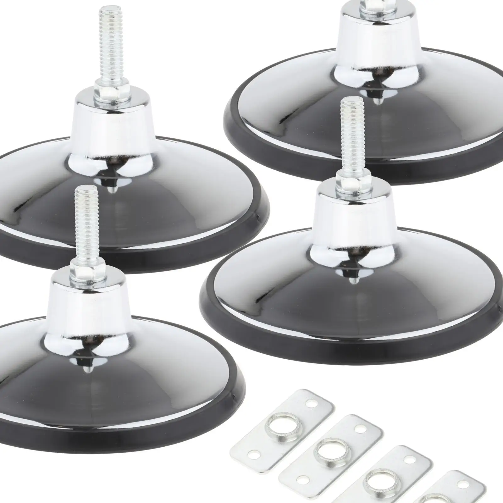 Gambe Per Divani In Legno Massello Da 4 Pezzi Da 6 Cm Con Piastra Di - Foto 2