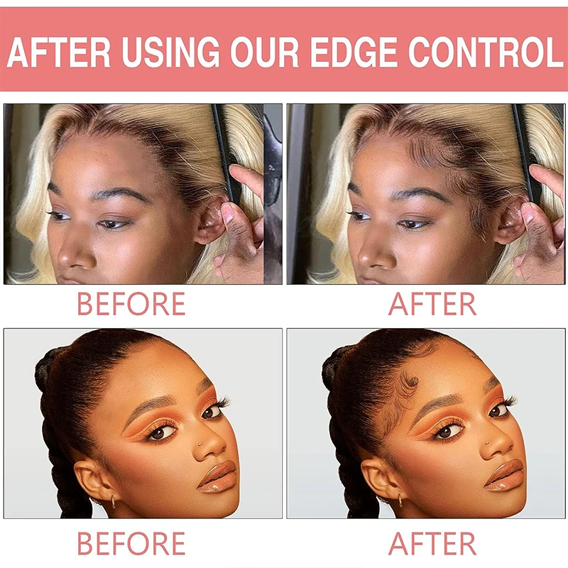 GOIPLE 8.25oz Edge Control Gel for Lace Wig Styling Wax Product 24 Hour Strong Hold Down Slick Baby Hair Black Finshing Cream 5