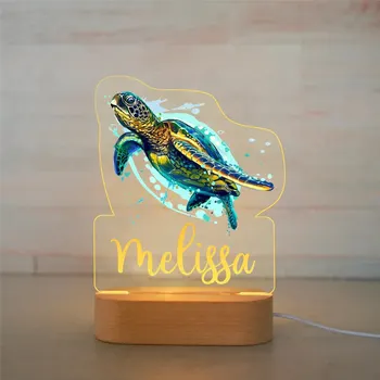 Personalized Animal Night Light – Custom Name Acrylic LED Lamp for Kids’ Bedroom & Nursery Decor 8