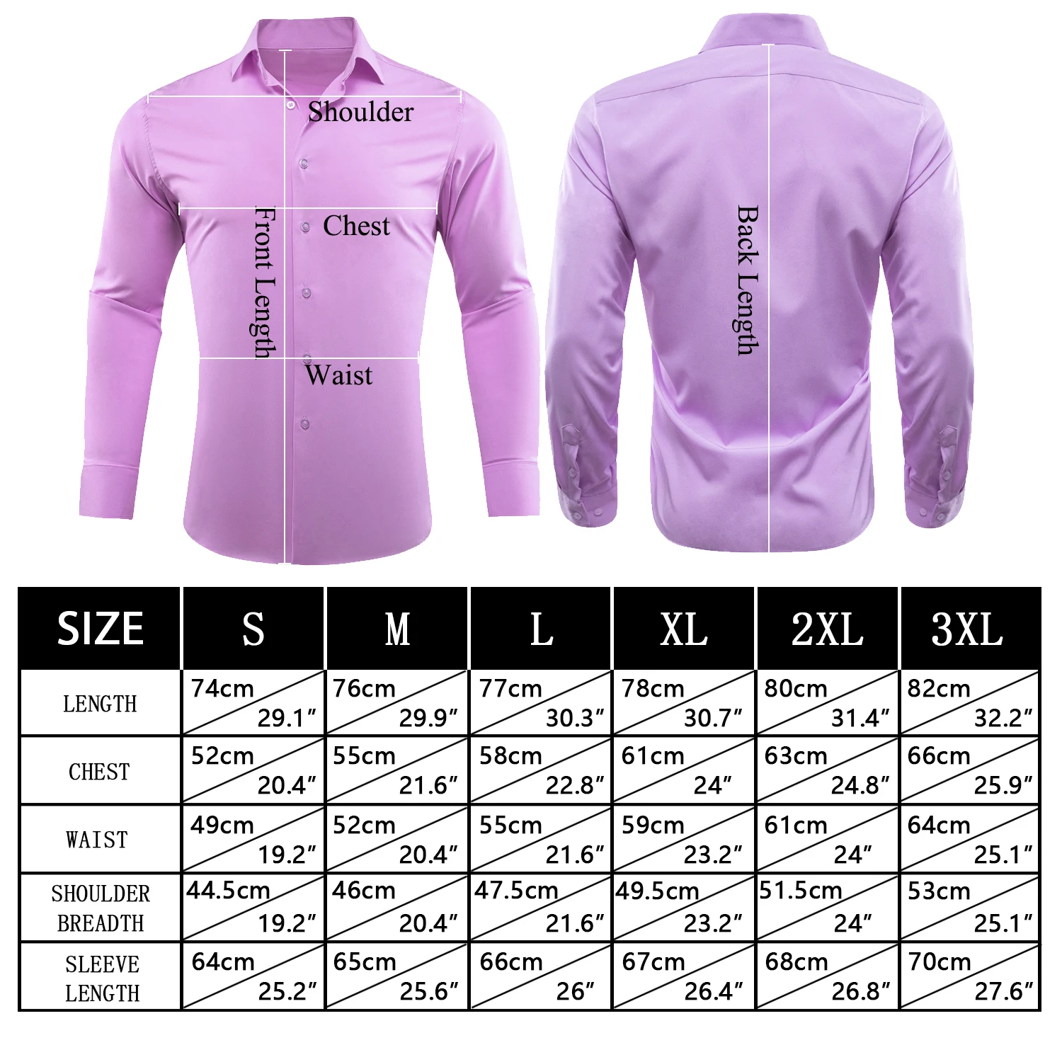 Silk Mens Shirts with Collar Pin Jacquard Solid Long Sleeve Formal Smooth Plain Male Blouses Stylish Wedding Business Barry.Wang