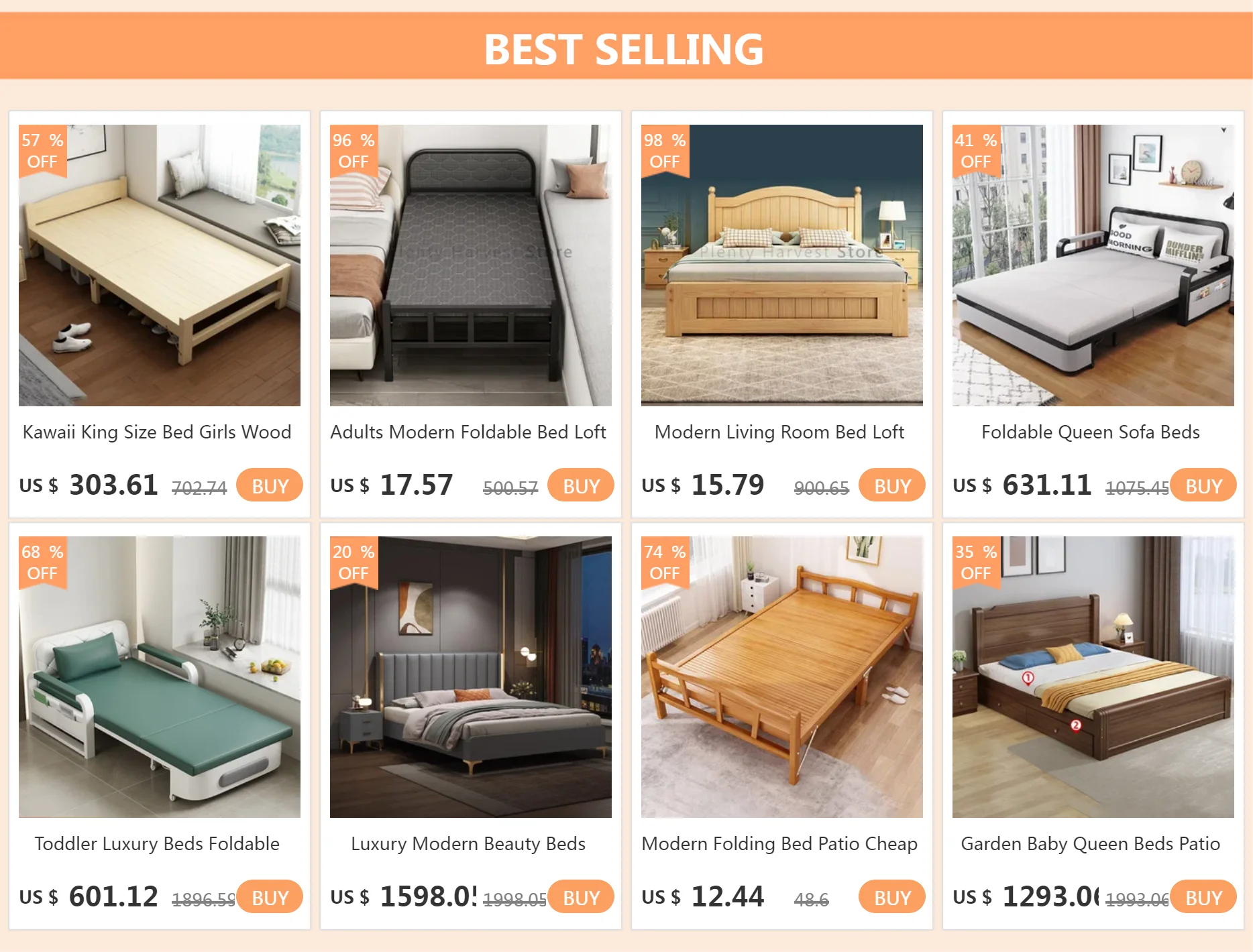 Description Picture 2 of itemFolding Loft Adults Bed Day Double Children King Size Modern Bed Frame Living Room Wood Camas Dormitorio Furnitures For Bedroom